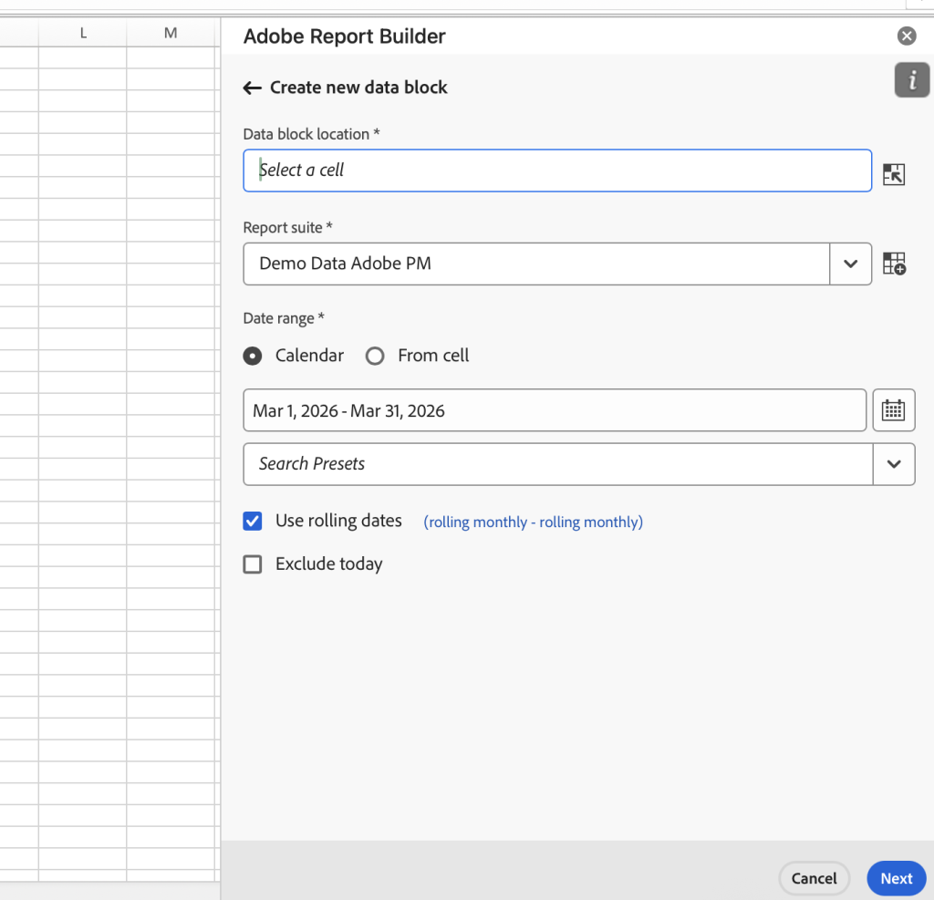 Manual de Report Builder: primeros pasos para hacer informes de Adobe Analytics en Excel 4 Creando un informe con report builder adobe analytics