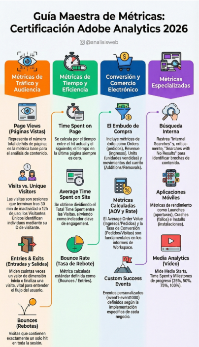 Guía de metricas de adobe analytics